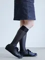 縫製シースルーハイソックス クロ