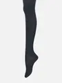 綿混250デニール 3×1リブタイツ JM～Lサイズ チャコールモク