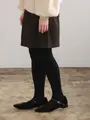 綿混ベタタイツ クロ