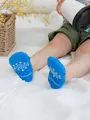 キッズ 無縫製無地カバーソックス13～15cm ブルー