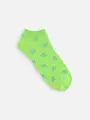 ジュニアサイズ 星柄リンクススニーカー用ソックス22~24cm ライムグリーン