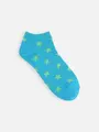 ジュニアサイズ 星柄リンクススニーカー用ソックス22~24cm ターコイズブルー