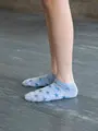 キッズ 星柄リンクススニーカー用ソックス16~18cm グレーモク+ブルースター