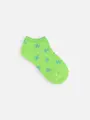 キッズ 星柄リンクススニーカー用ソックス16~18cm ライムグリーン