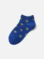 キッズ 星柄リンクススニーカー用ソックス16~18cm ブルー+ブルースター