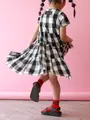 キッズ コットンリブ2本ラインショートソックス / 19-21cm アカ+ネイビー