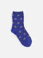 キッズ 星柄リンクスソックス16～18cm ブルー＋オレンジ
