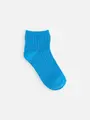 キッズ 蛍光リブショートソックス16~18cm エジプシアンブルー