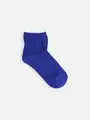 キッズ 蛍光リブショートソックス16~18cm ロイヤルブルー