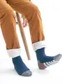 キッズ 足底の汚れが目立たないソックス19～21cm ネイビー