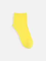 ジュニアサイズ 蛍光リブショートソックス22〜24cm ブリリアントイエロー