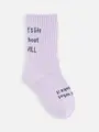 【キッズ 】メッセージロゴソックス / 19-21cm ペールパープル