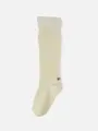 キッズ 履口チュールドット柄ハイソックス19～21cm アイボリー