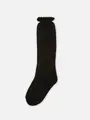 キッズ フロートリボン柄ハイソックス19～21cm クロ