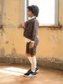 ジュニアサイズ コットンリブハイソックス22~24cm オフホワイト