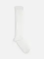 ジュニアサイズ コットンリブハイソックス22~24cm オフホワイト
