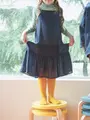 ジュニアサイズ 80デニールタイツ140～160cm【低身長さんにもおすすめ】 カラシ
