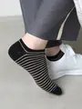 【定番】ボーダースニーカー用ソックス クロ