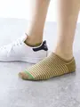 【定番】ボーダースニーカー用ソックス ベージュ