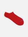 【定番】トップ切り替えスニーカー用ソックス レッド