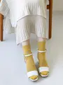 花と実フロートショートソックス イエロー