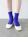 【定番】ソフトナイロン無地ショートソックス ロイヤルブルー