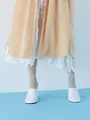 【定番】グリッターラメショートソックス ベージュ