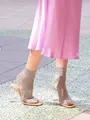 【定番】グリッターラメショートソックス グレージュ