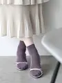 【定番】どんな服装にもあう足元キラめくラメショートソックス バイオレット