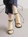 【定番】綿混ロールショートソックス アイボリー
