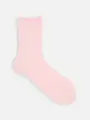 【定番】綿混ロールショートソックス ピーチ