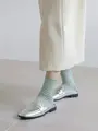 【定番】綿混ロールショートソックス ダルミント