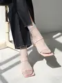 クレープショートソックス ライトピンク