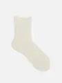 綿麻ロールショートソックス オフホワイト
