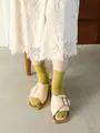綿麻ロールショートソックス ミモザ