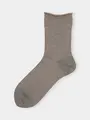 メランジゴム口くるくるショートソックス グレー