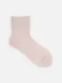 最高級シルク無地ショートソックス ローズベージュ