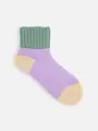 三面切替パイル起毛ルームソックス ライラック