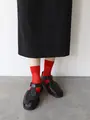 総メッシュショートソックス バーミリオン