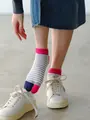 足袋ボーダーショートソックス コスモス