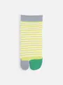 足袋ボーダーショートソックス ライム