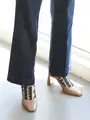 シースルー縦レースショートソックス チャコールグレー