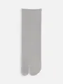 綿足袋ショートソックス シルバーグレー