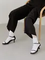 裏出しラメぼさぼさショートソックス サラシ