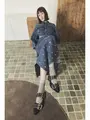 裏出しラメぼさぼさショートソックス シルバー