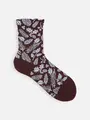 クリスマスモチーフショートソックス ココアブラウン