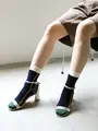 カラーブロックショートソックス コン