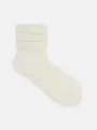 紡毛アンゴラ混フワフワショートソックス オフホワイト