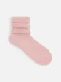 紡毛アンゴラ混フワフワショートソックス ピンク