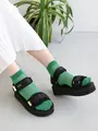 さらさらタッチメッシュショートソックス グリーン